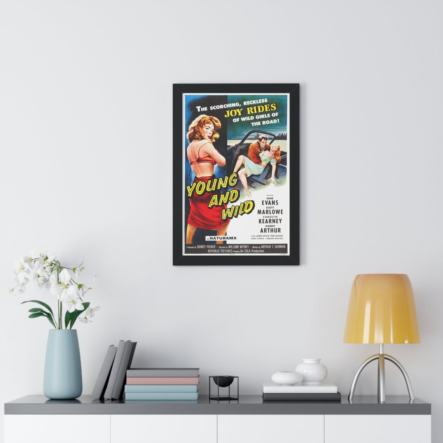 YOUNG AND WILD 1958 - Framed Movie Poster-The Sticker Space