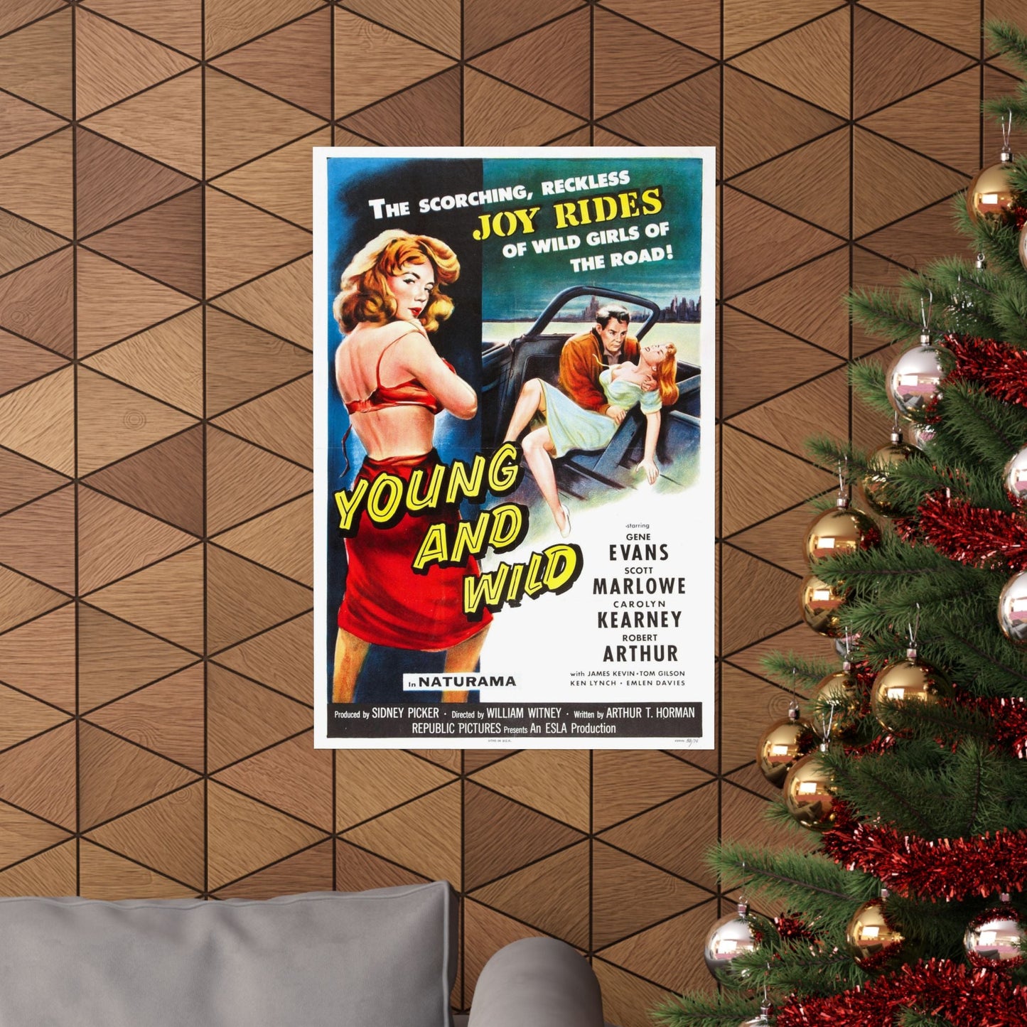 YOUNG AND WILD 1958 - Paper Movie Poster-The Sticker Space