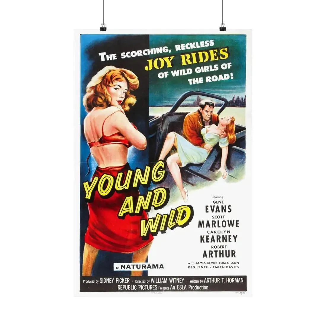 YOUNG AND WILD 1958 - Paper Movie Poster 20″ x 30″ Matte - The Sticker Space