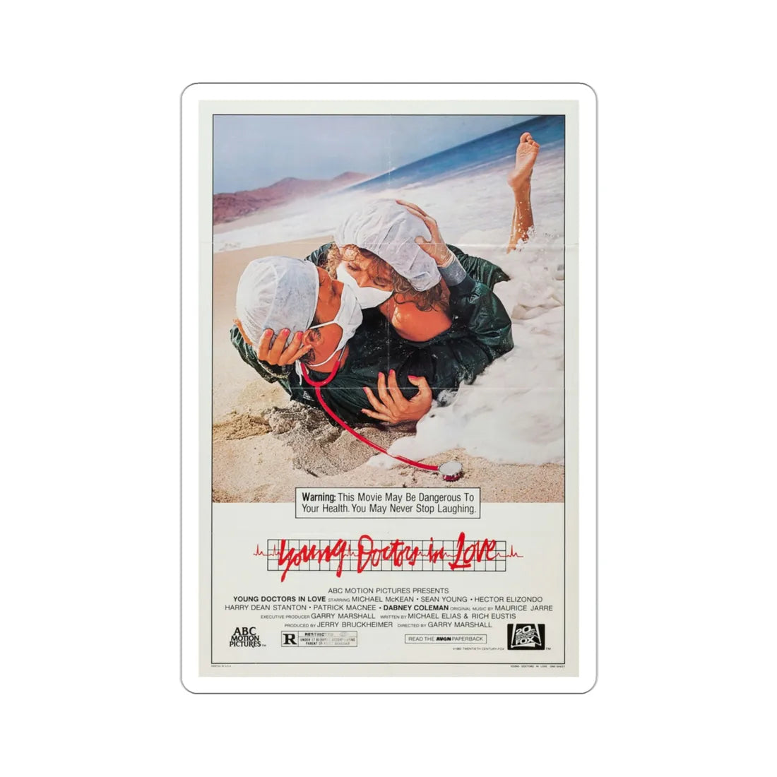 Young Doctors in Love 1982 Movie Poster STICKER Vinyl Die-Cut Decal 3 Inch - The Sticker Space