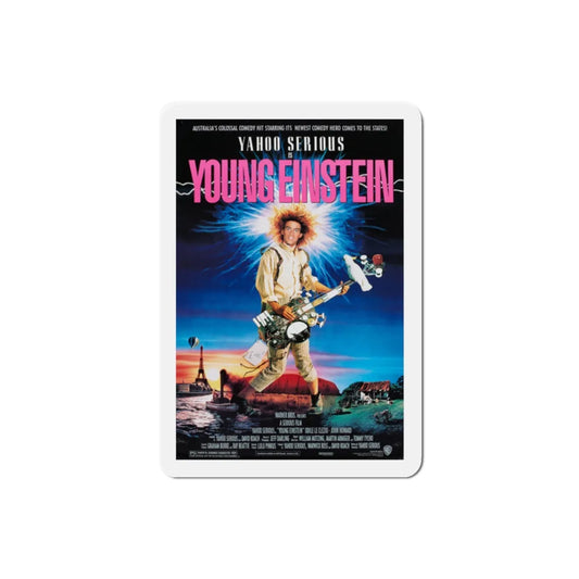 Young Einstein 1989 Movie Poster Refrigerator Magnet 2 Inch - The Sticker Space