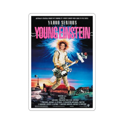 Young Einstein 1989 Movie Poster - STICKER Vinyl Kiss-Cut Decal 6 Inch White - The Sticker Space