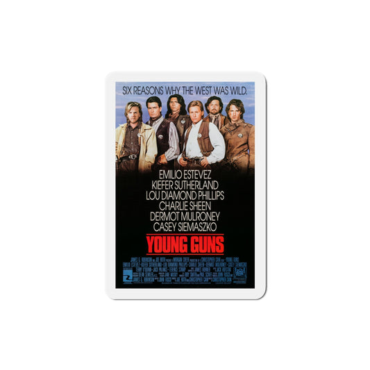 Young Guns 1988 Movie Poster Die-Cut Magnet-3" x 3"-The Sticker Space