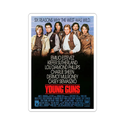 Young Guns 1988 Movie Poster STICKER Vinyl Die-Cut Decal 2 Inch - The Sticker Space