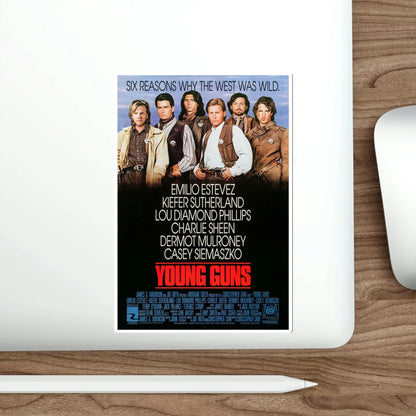 Young Guns 1988 Movie Poster STICKER Vinyl Die-Cut Decal - The Sticker Space