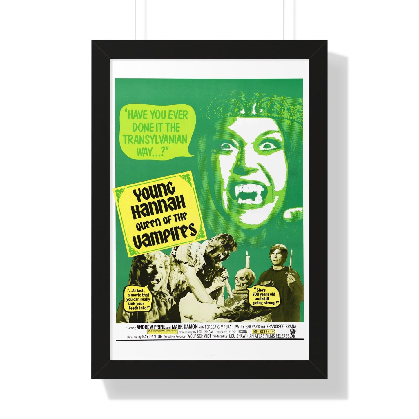 YOUNG HANNAH QUEEN OF THE VAMPIRES 1973 - Framed Movie Poster-16″ x 24″-The Sticker Space