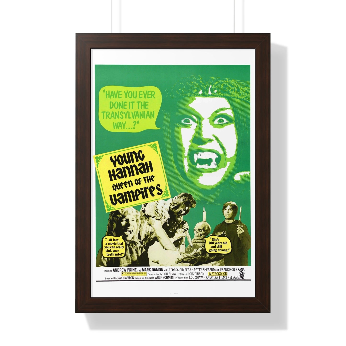 YOUNG HANNAH QUEEN OF THE VAMPIRES 1973 - Framed Movie Poster-16″ x 24″-The Sticker Space