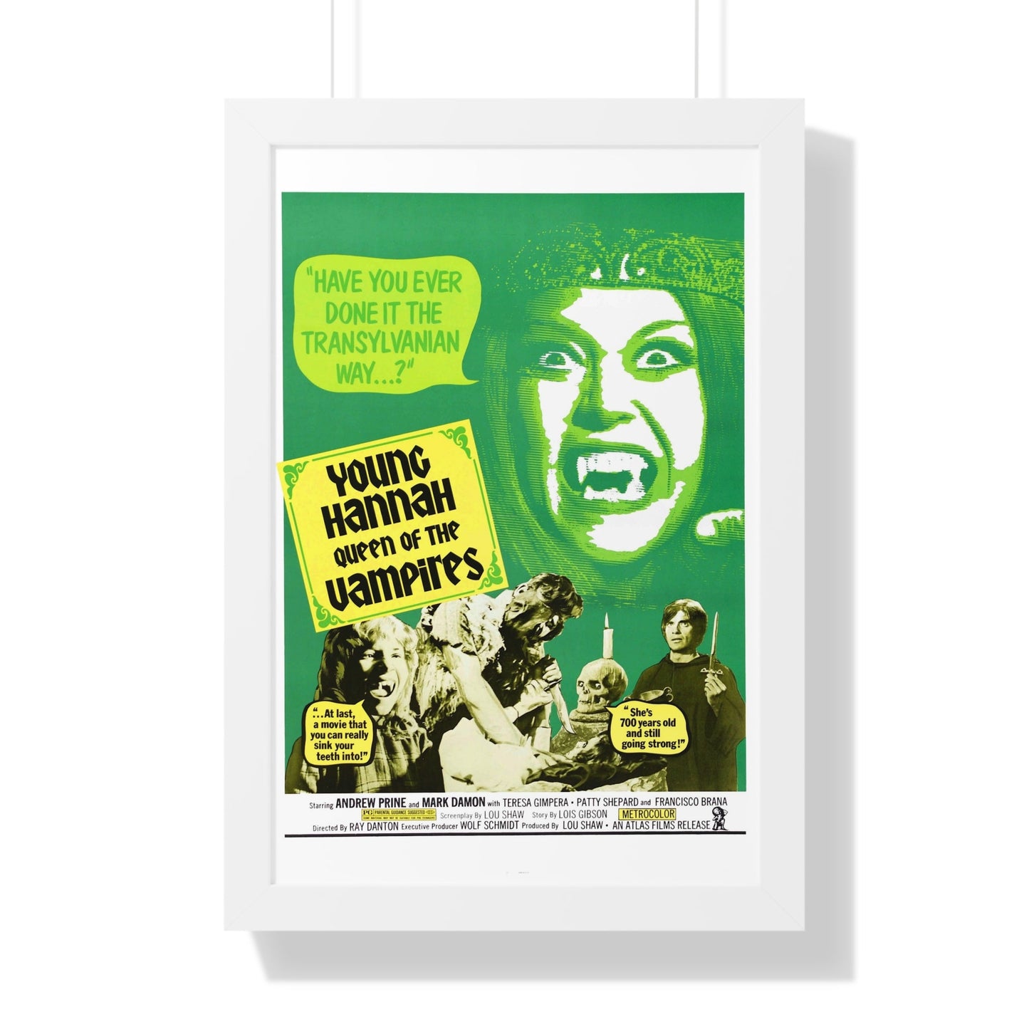 YOUNG HANNAH QUEEN OF THE VAMPIRES 1973 - Framed Movie Poster-16″ x 24″-The Sticker Space