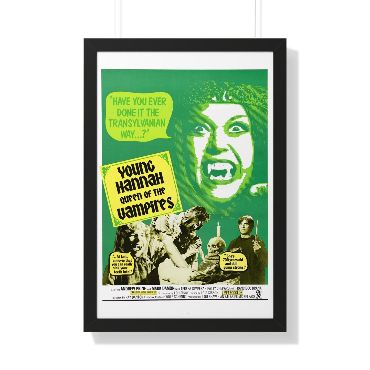 YOUNG HANNAH QUEEN OF THE VAMPIRES 1973 - Framed Movie Poster-20" x 30"-The Sticker Space