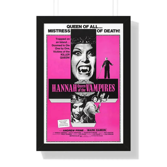 YOUNG HANNAH QUEEN OF THE VAMPIRES (2) 1973 - Framed Movie Poster 16″ x 24″ Black - The Sticker Space
