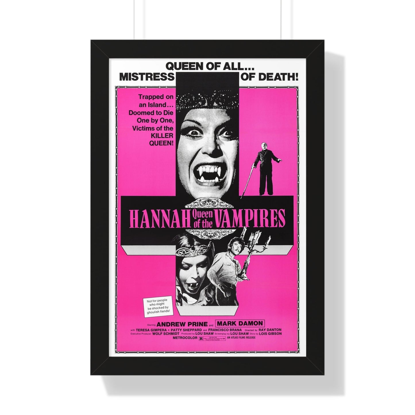 YOUNG HANNAH QUEEN OF THE VAMPIRES (2) 1973 - Framed Movie Poster-16″ x 24″-The Sticker Space