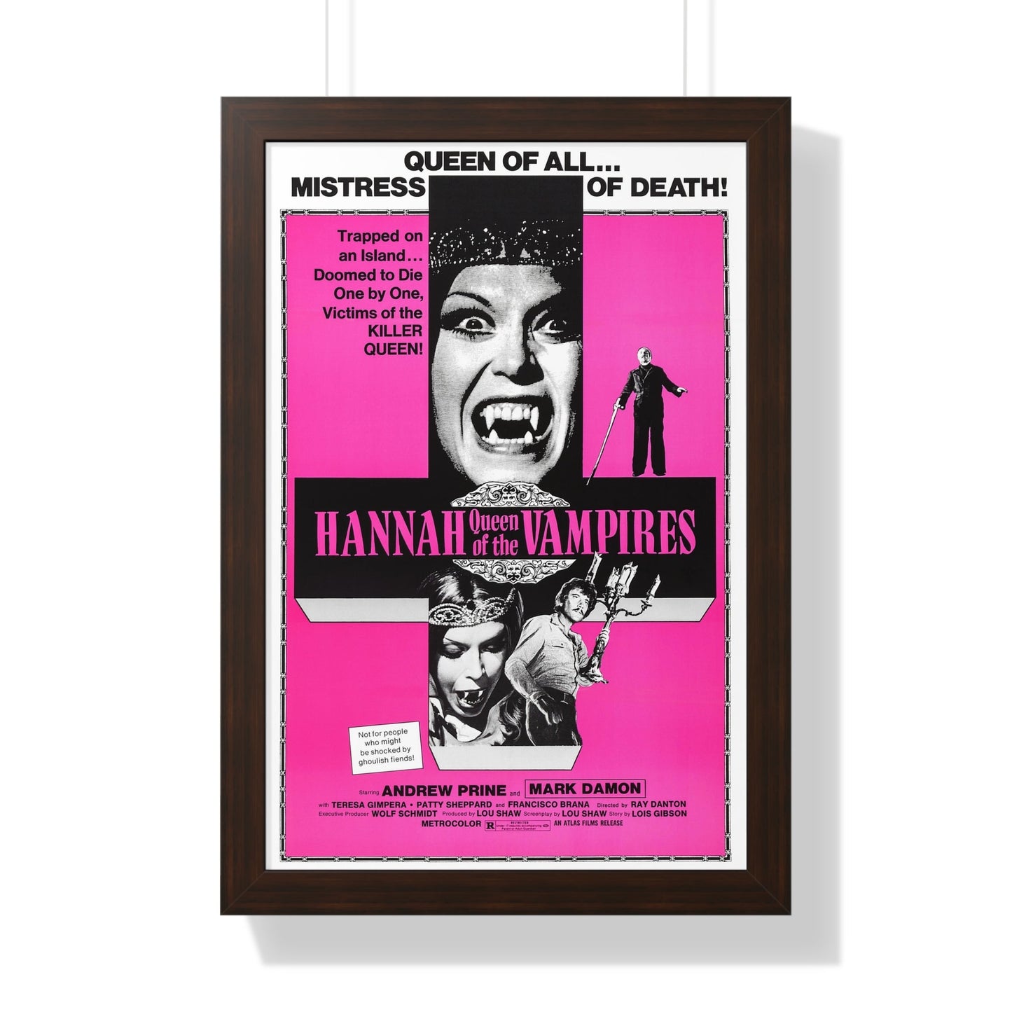 YOUNG HANNAH QUEEN OF THE VAMPIRES (2) 1973 - Framed Movie Poster-16″ x 24″-The Sticker Space