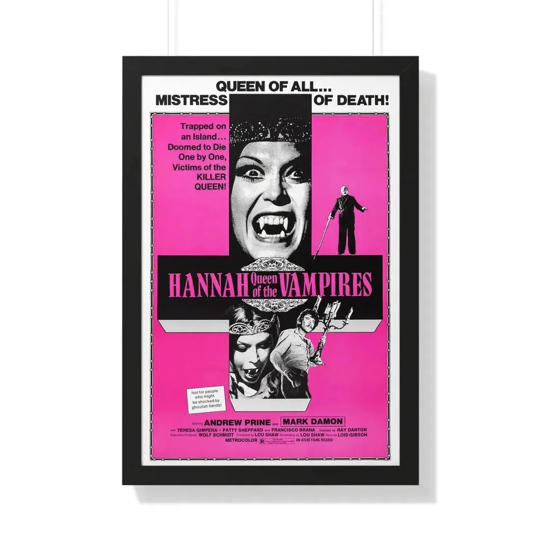 YOUNG HANNAH QUEEN OF THE VAMPIRES (2) 1973 - Framed Movie Poster 20" x 30" Black - The Sticker Space