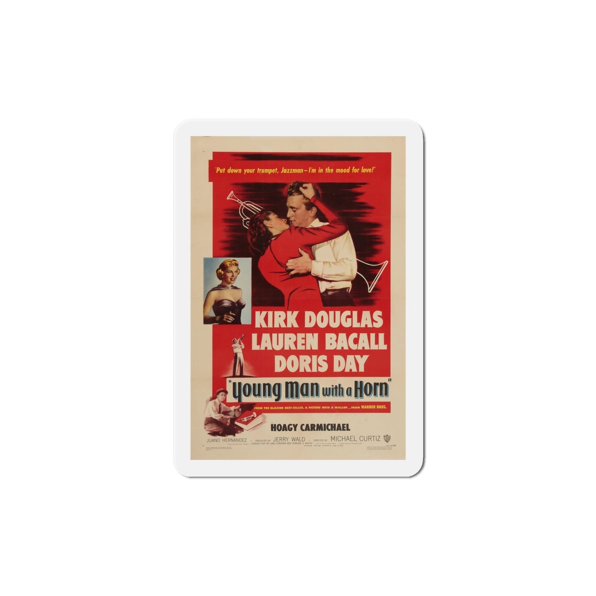 Young Man with a Horn 1950 Movie Poster Die-Cut Magnet-6 Inch-The Sticker Space