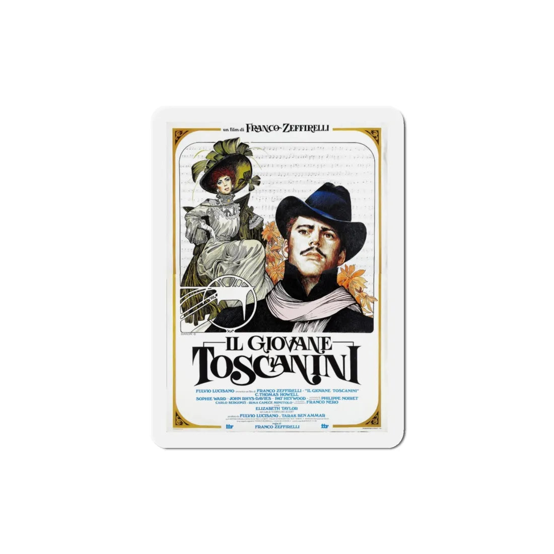 Young Toscanini 1988 Movie Poster Refrigerator Magnet 3 Inch - The Sticker Space