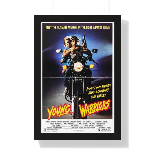 YOUNG WARRIORS 1983 - Framed Movie Poster 16″ x 24″ Black - The Sticker Space