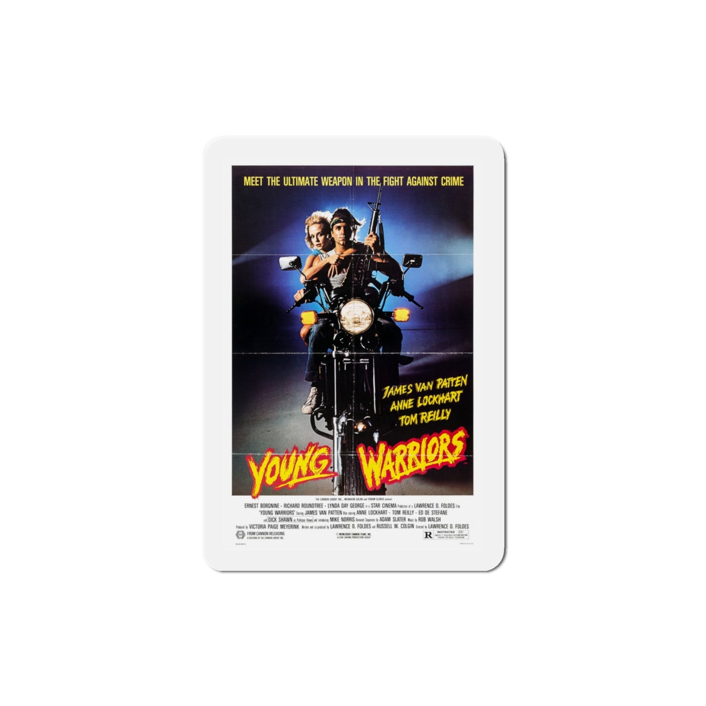 Young Warriors 1983 Movie Poster Die-Cut Magnet-3" x 3"-The Sticker Space