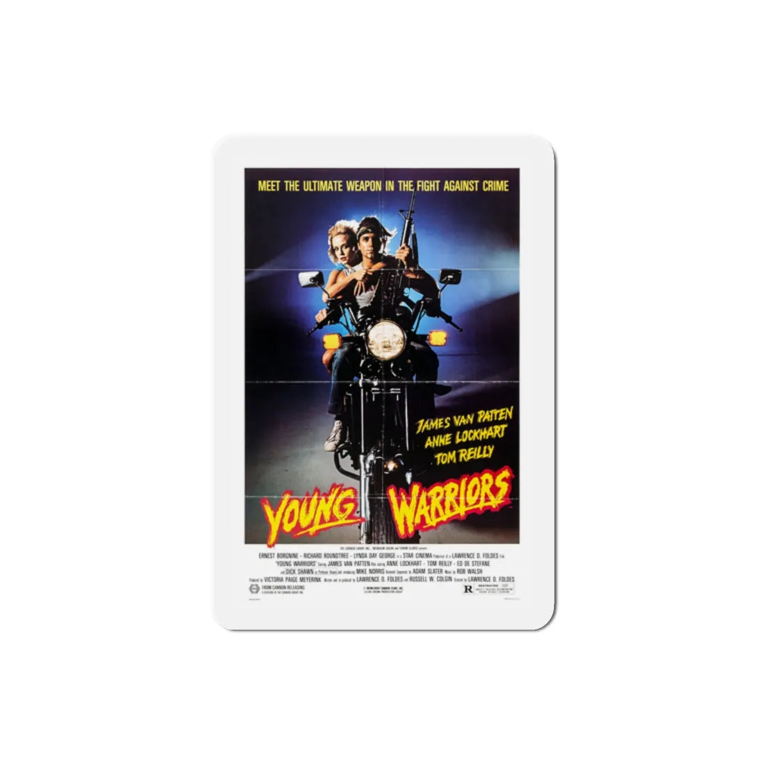 Young Warriors 1983 Movie Poster Refrigerator Magnet 2 Inch - The Sticker Space