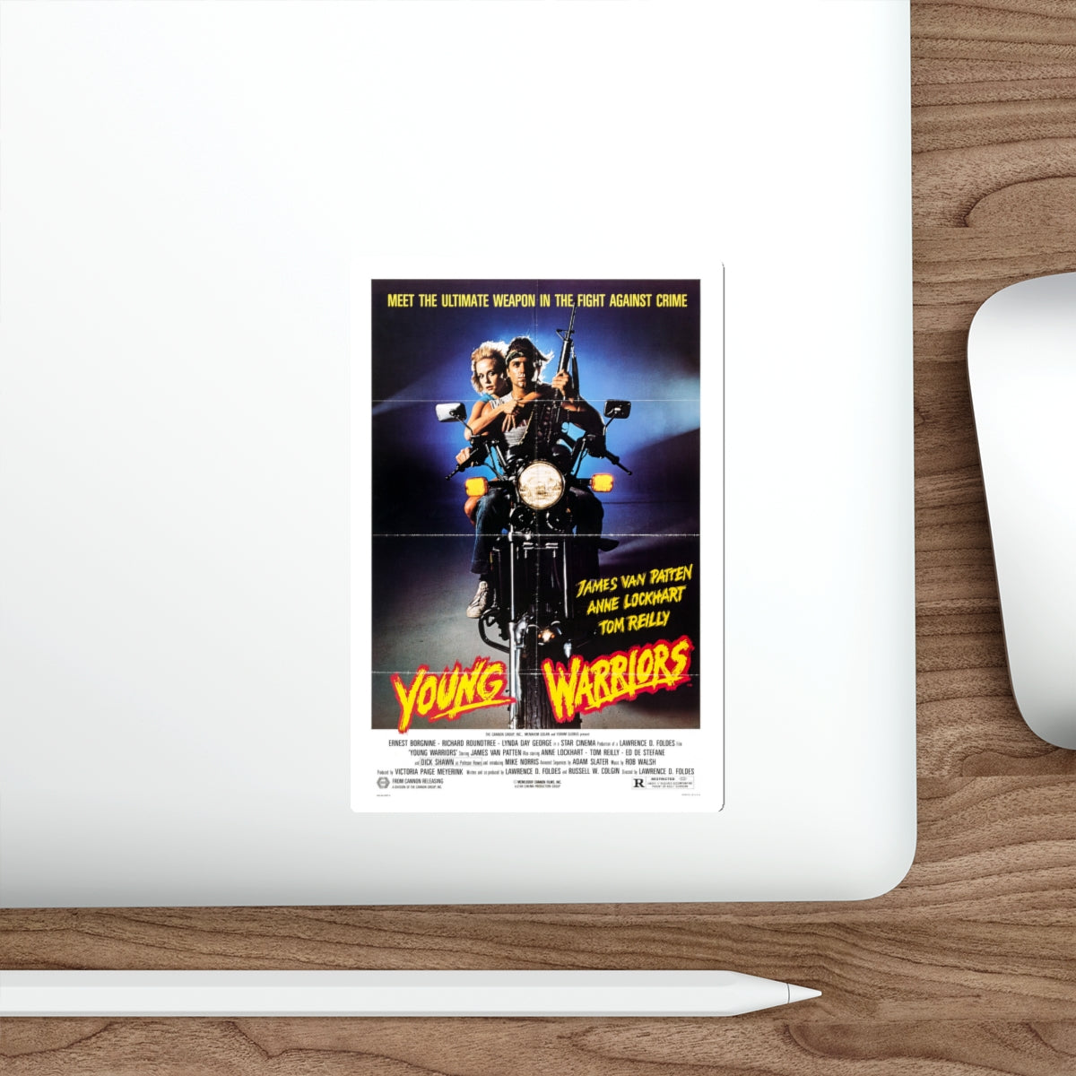 YOUNG WARRIORS 1983 Movie Poster STICKER Vinyl Die-Cut Decal-The Sticker Space