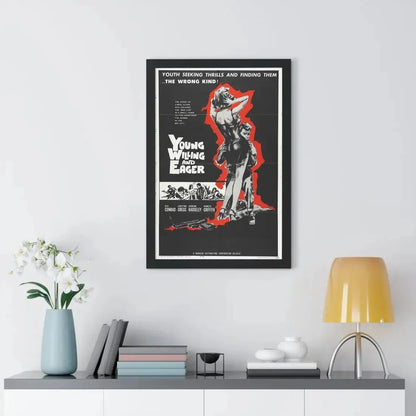 YOUNG WILLING AND EAGER 1961 - Framed Movie Poster - The Sticker Space
