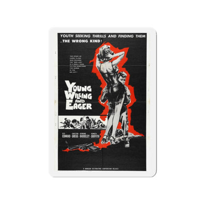 YOUNG WILLING AND EAGER 1961 Movie Poster - Refrigerator Magnet-2" x 2"-The Sticker Space