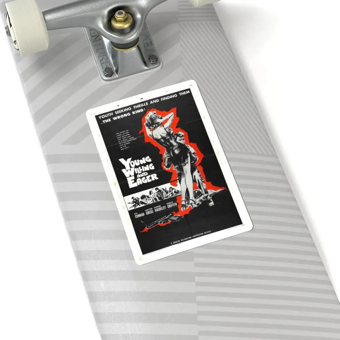 YOUNG WILLING AND EAGER 1961 Movie Poster - STICKER Vinyl Kiss-Cut Decal - The Sticker Space