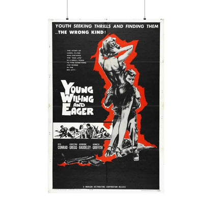 YOUNG WILLING AND EAGER 1961 - Paper Movie Poster 36" x 54" Matte - The Sticker Space