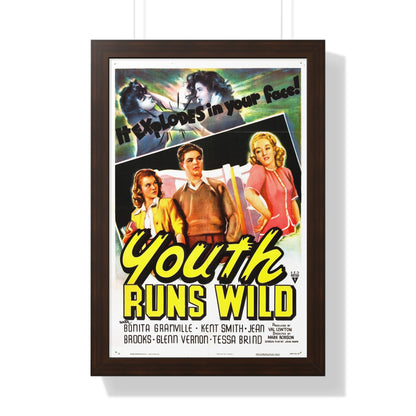 YOUTH RUNS WILD 1944 - Framed Movie Poster-16″ x 24″-The Sticker Space