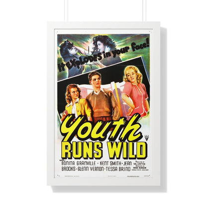 YOUTH RUNS WILD 1944 - Framed Movie Poster-20" x 30"-The Sticker Space