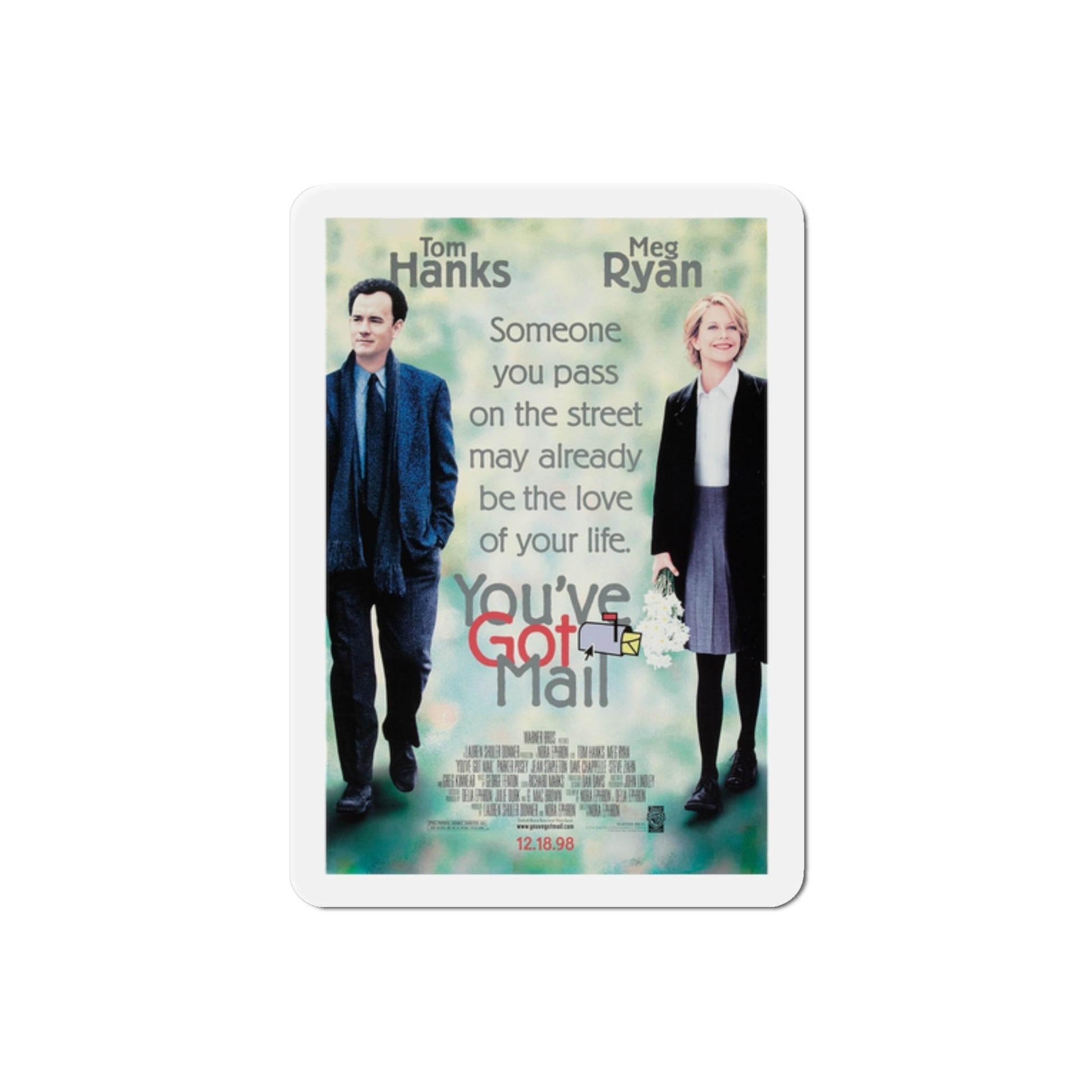 Youve Got Mail 1998 Movie Poster Die-Cut Magnet-2" x 2"-The Sticker Space