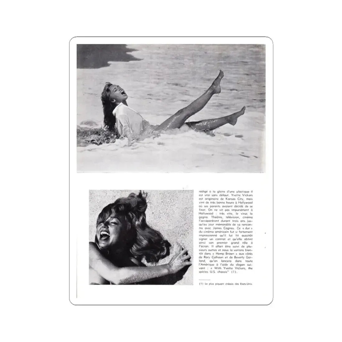 Yvette Vickers #97 (Vintage Female Icon) STICKER Vinyl Kiss-Cut Decal 3 Inch White - The Sticker Space