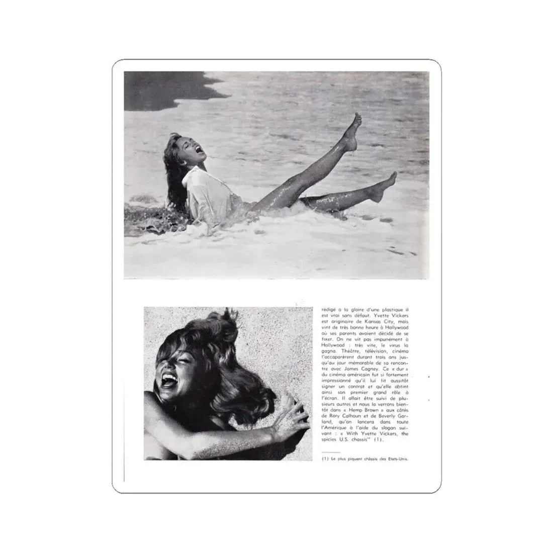 Yvette Vickers #97 (Vintage Female Icon) STICKER Vinyl Kiss-Cut Decal 4 Inch White - The Sticker Space