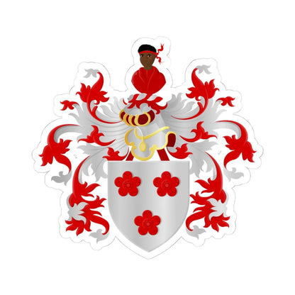 Yvoir wapen (Belgium) (Coat of Arms) STICKER Vinyl Kiss-Cut Decal 4 Inch White - The Sticker Space