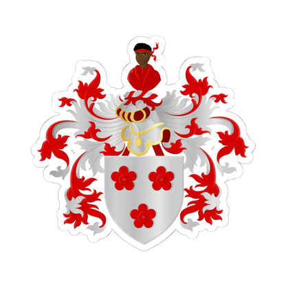 Yvoir wapen (Belgium) (Coat of Arms) STICKER Vinyl Kiss-Cut Decal 6 Inch White - The Sticker Space