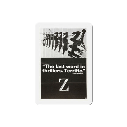 Z 1969 Movie Poster Die-Cut Magnet-2 Inch-The Sticker Space