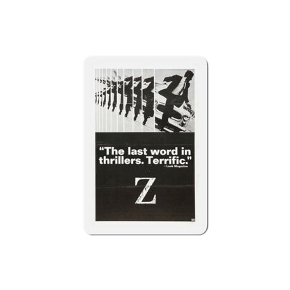 Z 1969 Movie Poster Die-Cut Magnet-3 Inch-The Sticker Space