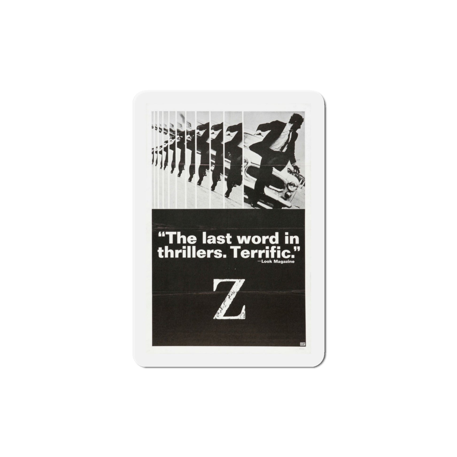 Z 1969 Movie Poster Die-Cut Magnet-4 Inch-The Sticker Space