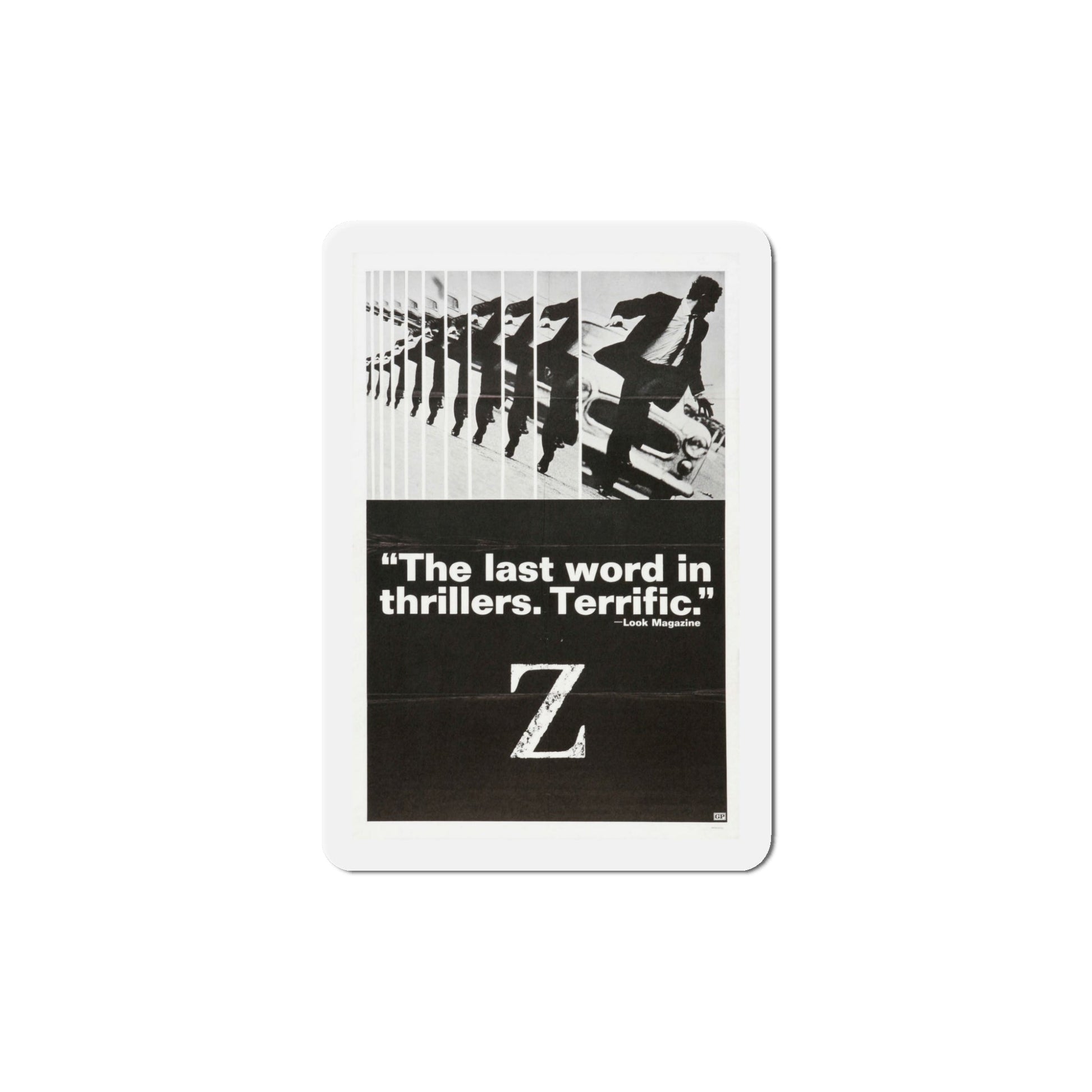 Z 1969 Movie Poster Die-Cut Magnet-5 Inch-The Sticker Space