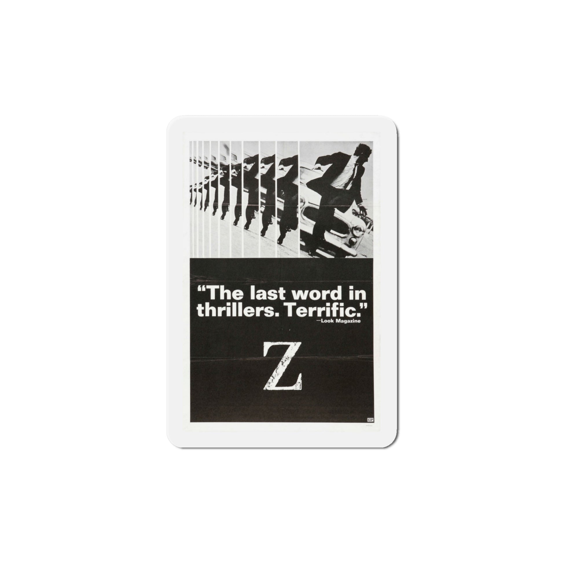 Z 1969 Movie Poster Die-Cut Magnet-6 Inch-The Sticker Space