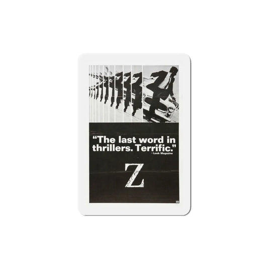 Z 1969 Movie Poster Refrigerator Magnet 4 Inch - The Sticker Space