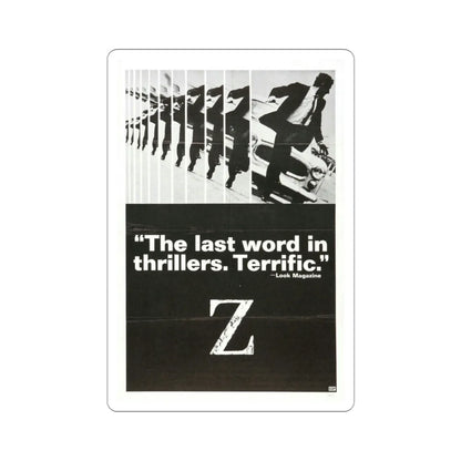 Z 1969 Movie Poster STICKER Vinyl Die-Cut Decal 3 Inch - The Sticker Space