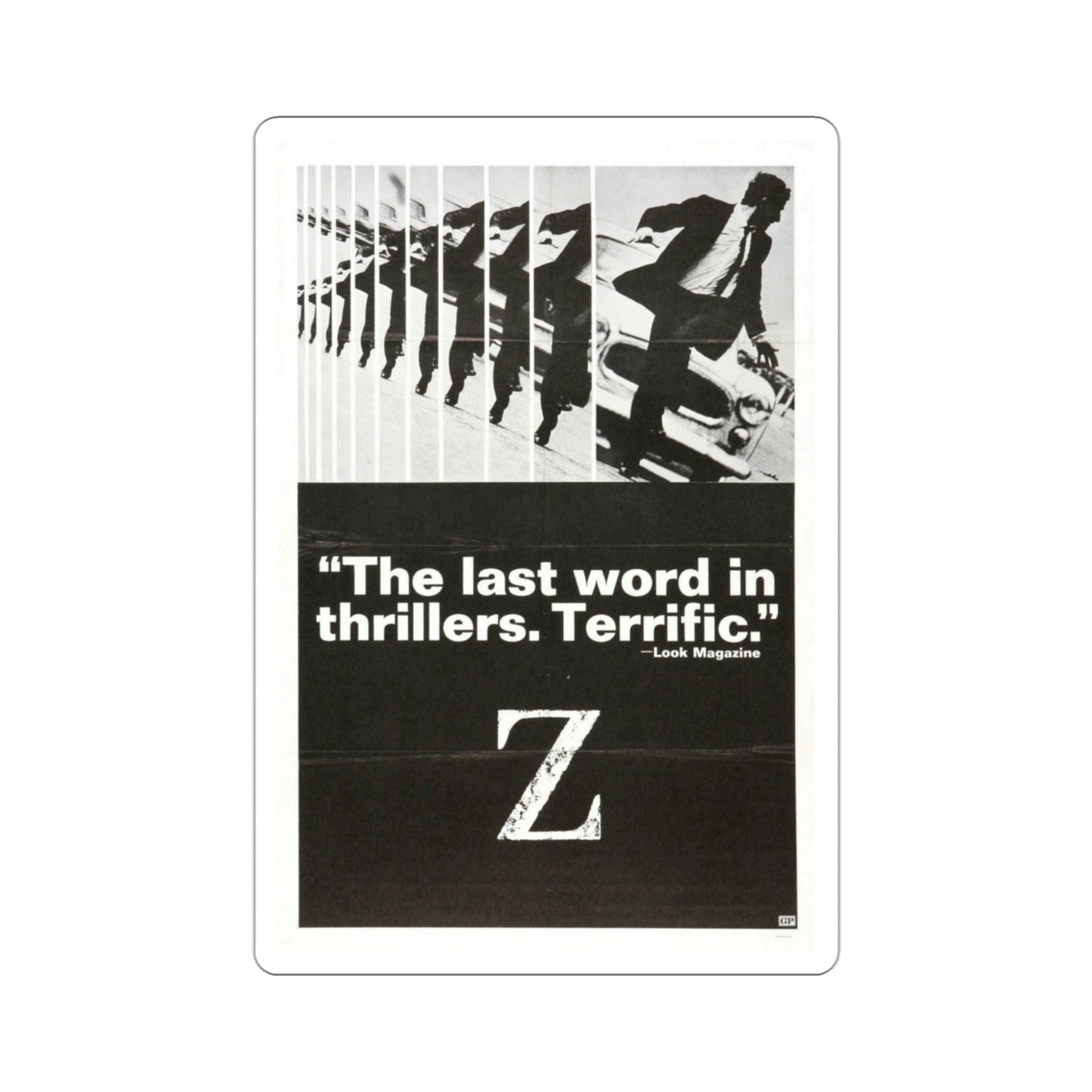 Z 1969 Movie Poster STICKER Vinyl Die-Cut Decal-3 Inch-The Sticker Space