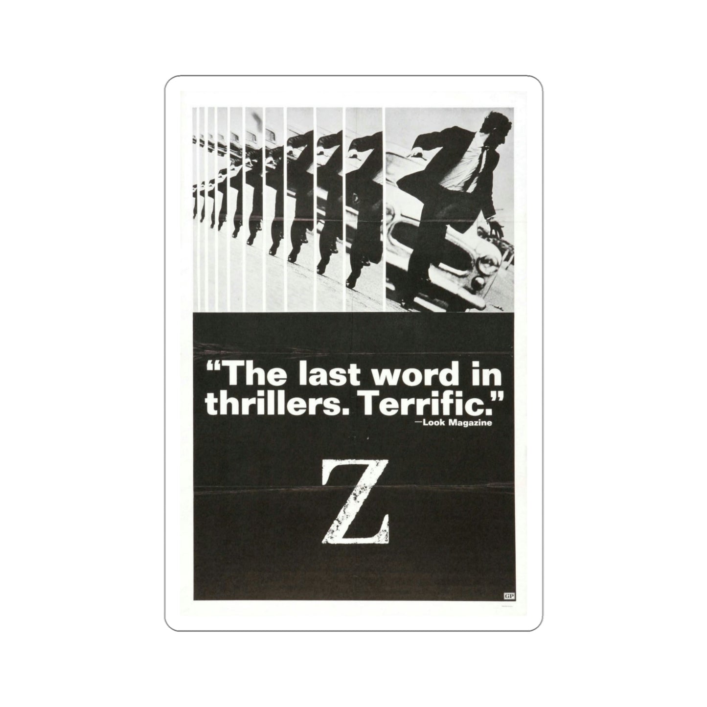 Z 1969 Movie Poster STICKER Vinyl Die-Cut Decal-4 Inch-The Sticker Space