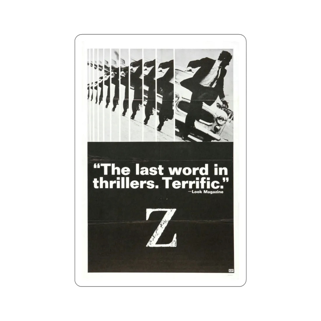 Z 1969 Movie Poster STICKER Vinyl Die-Cut Decal 5 Inch - The Sticker Space
