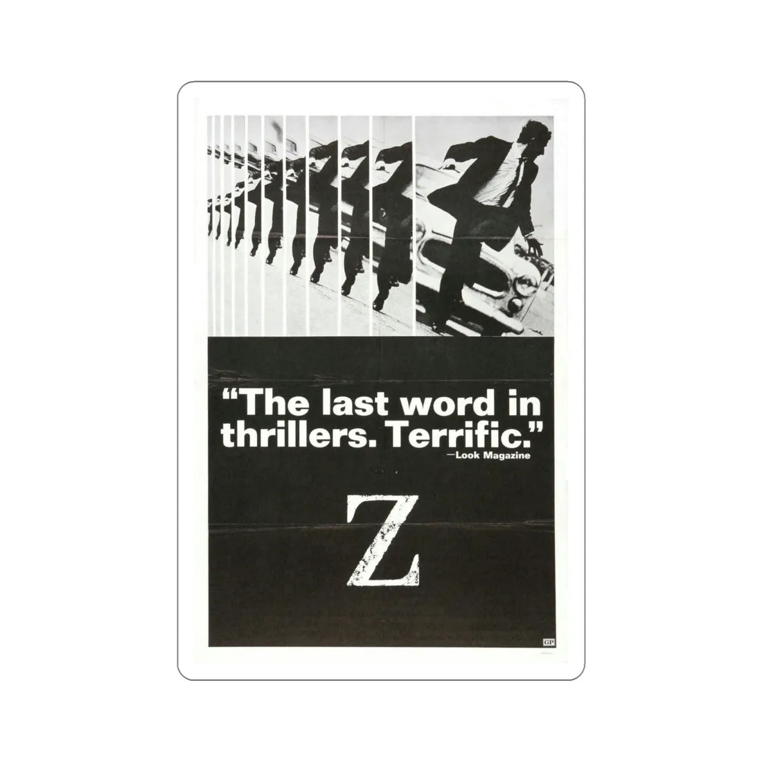 Z 1969 Movie Poster STICKER Vinyl Die-Cut Decal 6 Inch - The Sticker Space