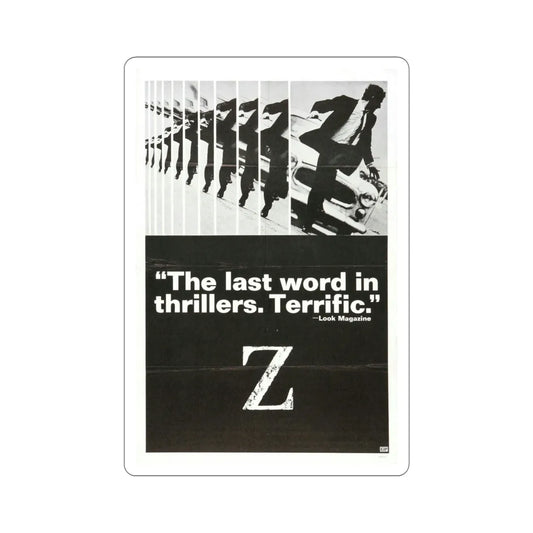 Z 1969 Movie Poster STICKER Vinyl Die-Cut Decal 6 Inch - The Sticker Space