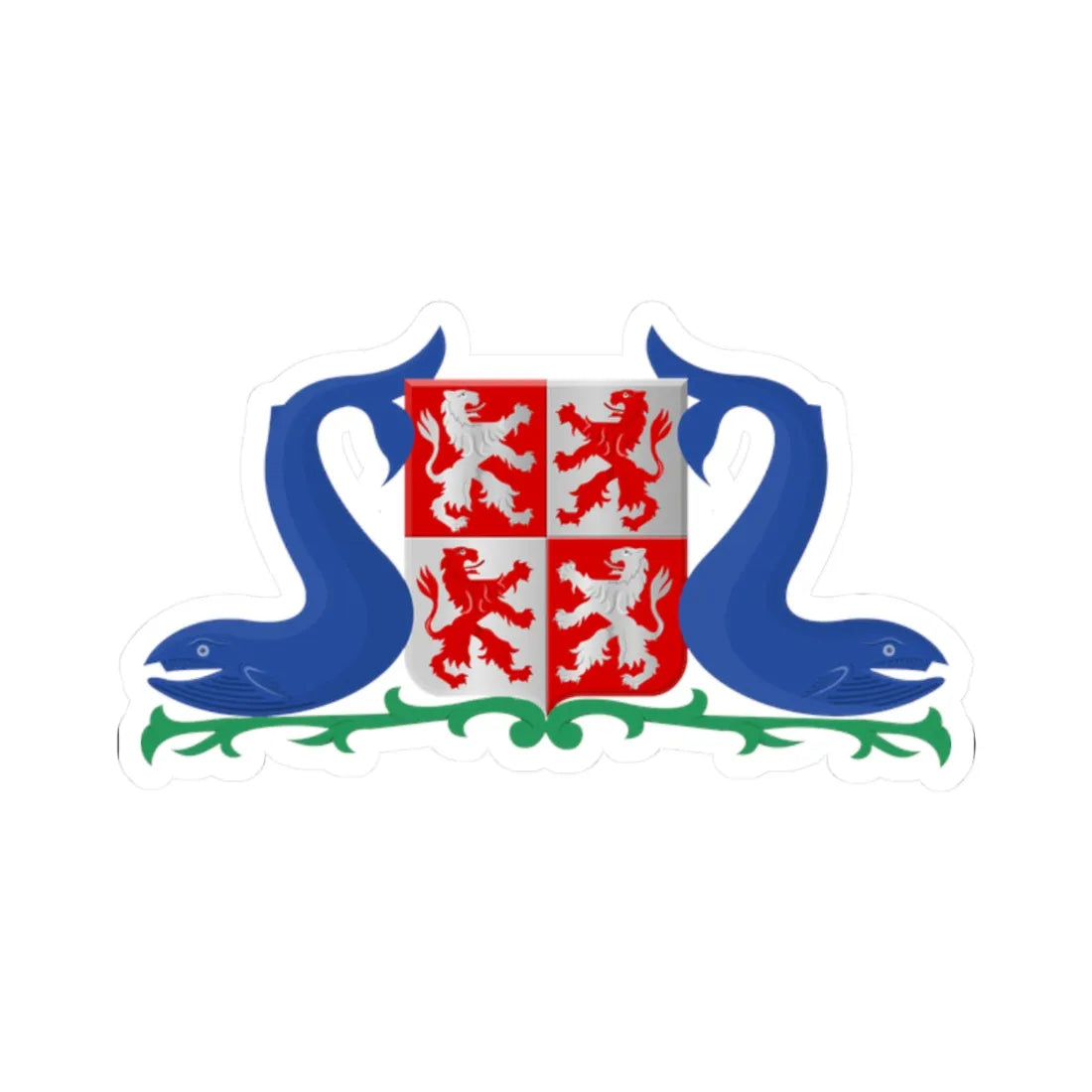 Zaanstad wapen 1974 HRvA (Netherlands) (Coat of Arms) STICKER Vinyl Kiss-Cut Decal 2 Inch White - The Sticker Space