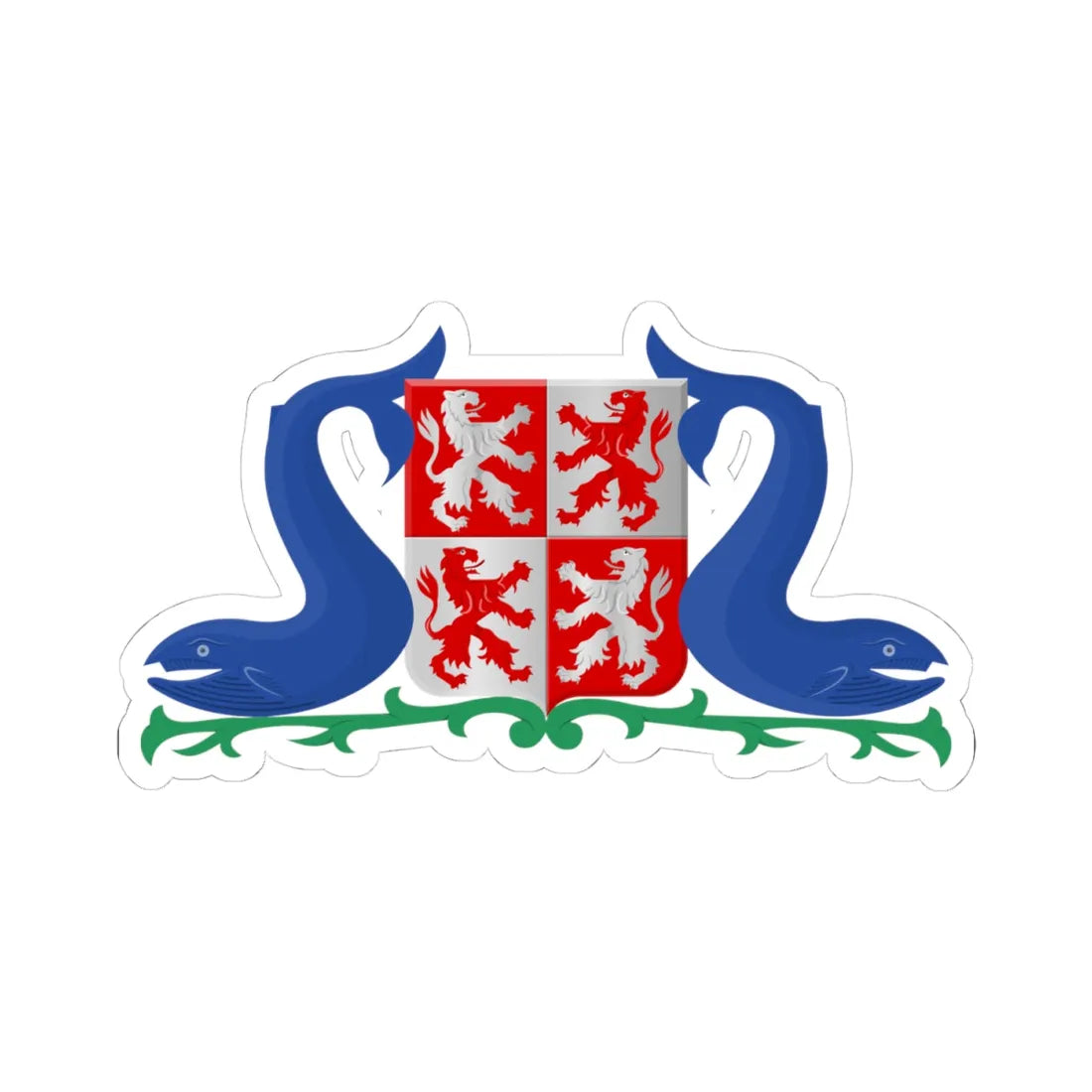 Zaanstad wapen 1974 HRvA (Netherlands) (Coat of Arms) STICKER Vinyl Kiss-Cut Decal 4 Inch White - The Sticker Space