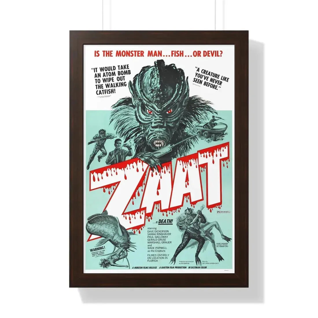 ZAAT 1971 - Framed Movie Poster 16″ x 24″ Walnut - The Sticker Space