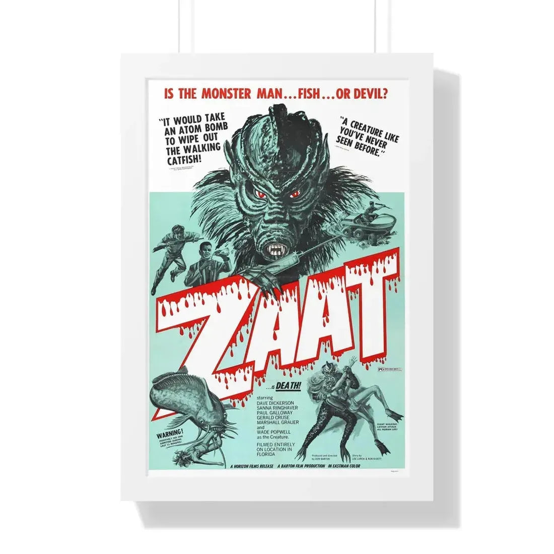 ZAAT 1971 - Framed Movie Poster 16″ x 24″ White - The Sticker Space